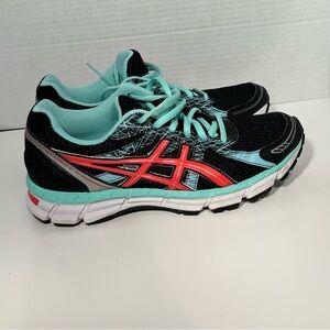ASICS Gel Excite 2 Sneakers / Running shoes aqua blue green & hot pink / orange